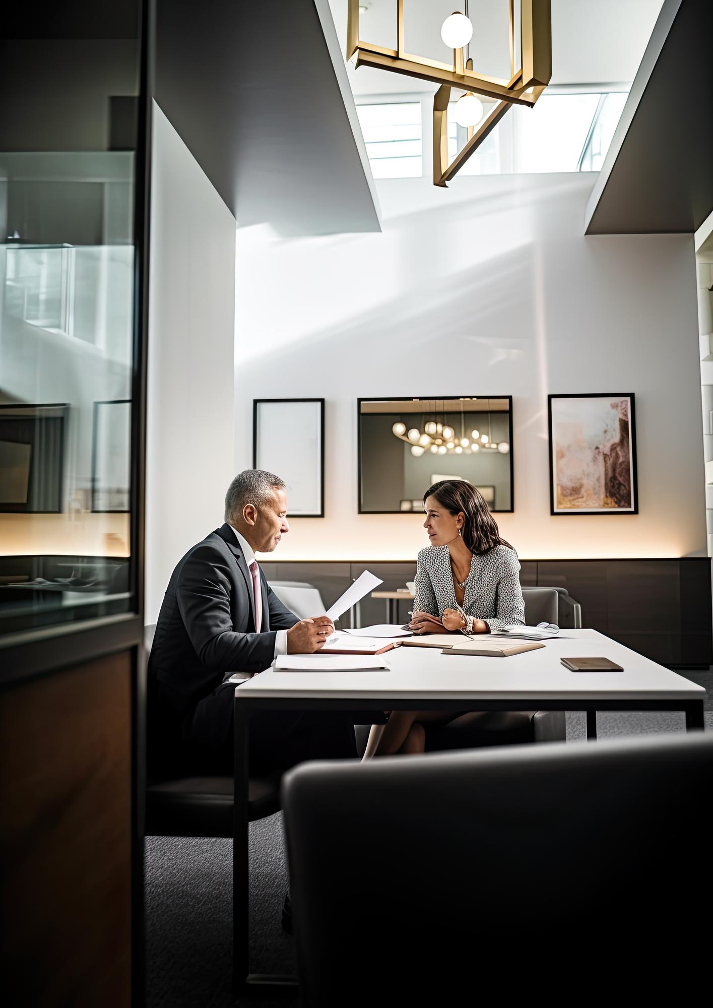 consultation meeting in elegant office